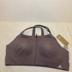 New Adidas Women Ultimate Training Sports BRA FJL220 Size 44C Purple HighSupport